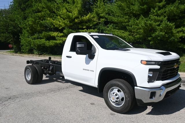 2026 Chevrolet Silverado 3500HD Work Truck in Summit White — front three-quarter view